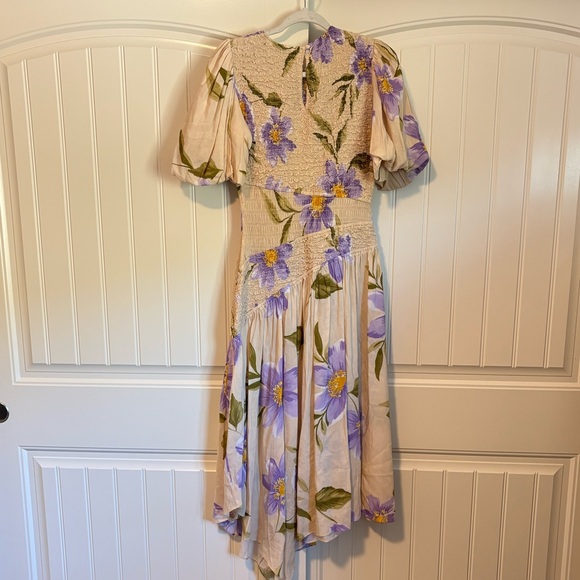 & Other Stories linen blend asymmetric hem midi dress size 8 - Picture 9 of 10